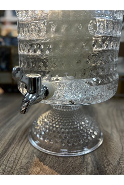 hediye Esterhomedecor Glass Water Dispenser Sherbet Bowl 4.5Lt