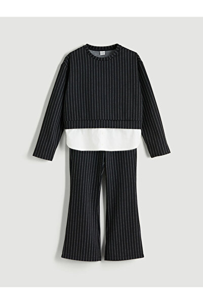 LC Waikiki Stylish Choices from Esvab Clothing |   Crew Neck Girls' Sweatshirt and Pants