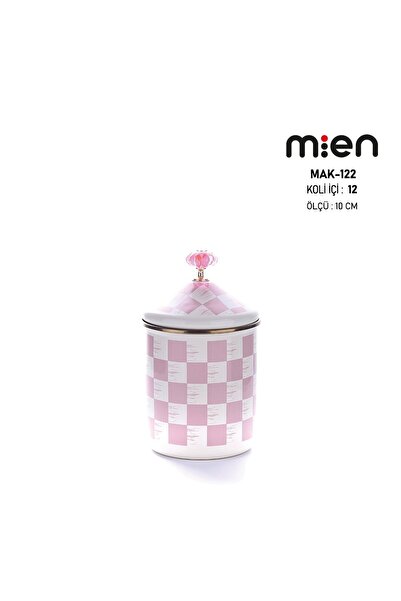 MİEN HOME EMAYE BAHARATLIK 10CM PEMBE DAMA