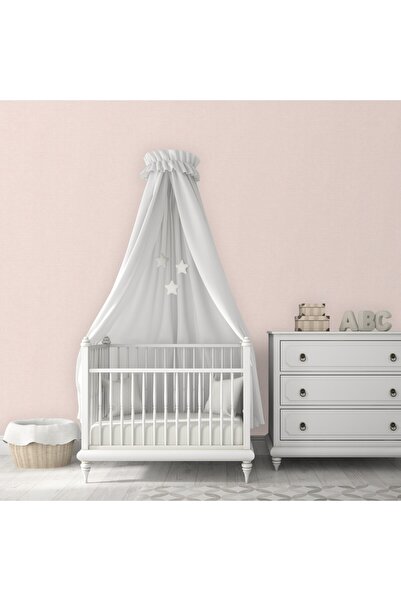 Adawall Keten Kumaş Dokulu Duvar Kağıdı - Açık, Pembe, Adakids 8942-1 (1.06x1...