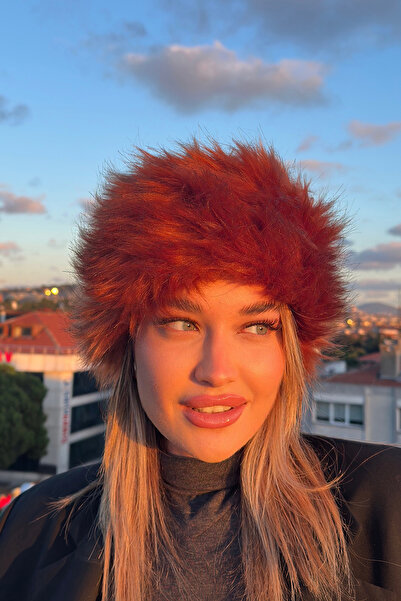 Mavelle Women's Tile Faux Fur Kalpak |   Russian Style Hat |   Winter Trend Furry Ushanka