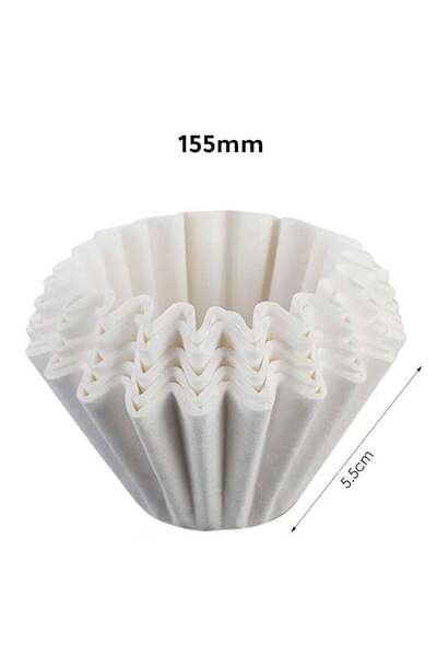 unbranded فلتر قهوة 155 مموج للتحضير بالتنقيط - بديل كاليتا (50 قطعة)