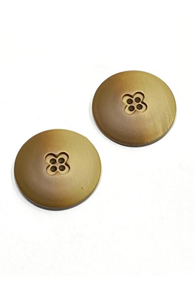 karantuhafiye Κουμπί γιγαντιαίου μεγέθους / Κουμπί ζακέτας παλτό / Μεγάλο μέγεθος / Σετ 2 τεμαχίων / 4 εκ. / Ανοιχτό μουσταρδί