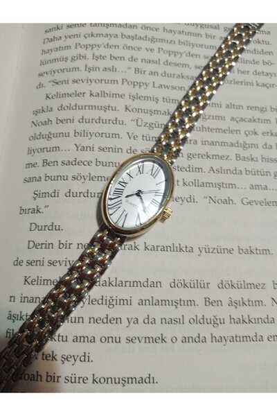 Brality Retro Series Roman Numeral Women's Wristwatch- Chain Steel Gold Color Band / Bracelet with Gift Tt0125