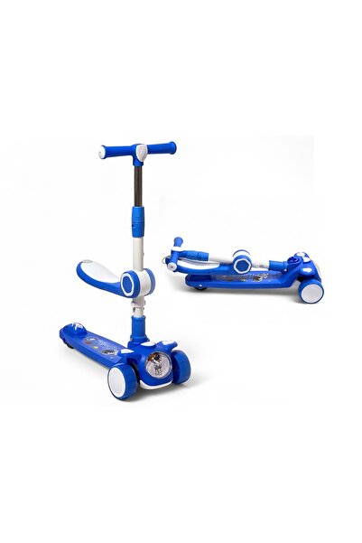 ALBADER Scooter For Kids, Manual Scooter 3 in 1, Kick Scooter Height Adjustable Foldable Scooter With Music