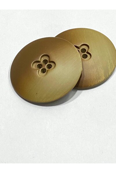 karantuhafiye Κουμπί γιγαντιαίου μεγέθους / Κουμπί ζακέτας παλτό / Μεγάλο μέγεθος / Σετ 2 τεμαχίων / 4 εκ. / Ανοιχτό μουσταρδί