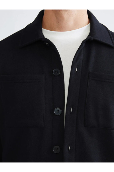 LC Waikiki XSIDESiyah Polo Yaka Düğmeli Erkek Hırka