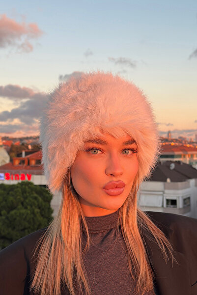 Mavelle Women's White Russian Style Kalpak |   Slavic, Mongolian Faux Fur Women's Hat