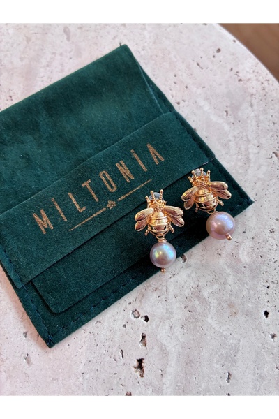 Miltonia Arı İnci Handmade Küpe