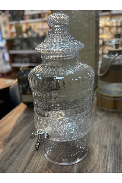 hediye Esterhomedecor Glass Water Dispenser Sherbet Bowl 4.5Lt