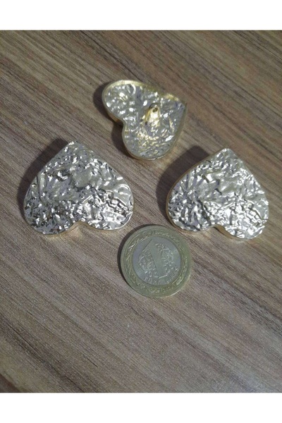 İMREN AKSESUAR ΜΕΤΑΛΛΙΚΟ ΚΟΥΜΠΙ ΚΑΡΔΙΑΣ ΜΕΓΑΛΟ ΜΕΓΕΘΟΣ ΕΠΙΚΑΛΥΜΠΤΟΜΕΝΟ ΧΡΥΣΟ 4 εκ. 1 ΣΥΣΚΕΥΑΣΙΑ 3 ΤΕΜΑΧΙΑ