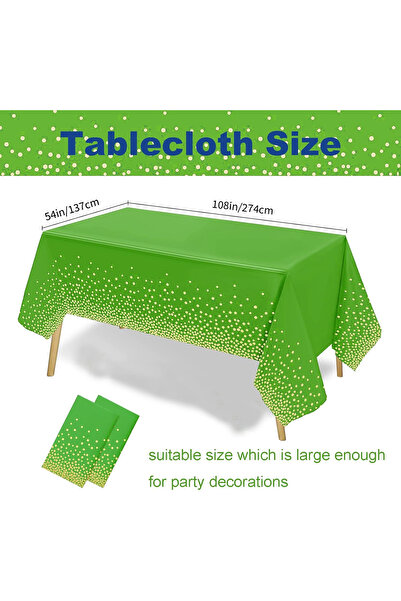 OEM Rectangular tablecloths, green 137x274 cm, set of 2 pieces