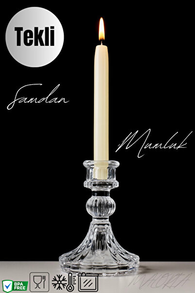 Maloria Cam Şamdan Mumluk