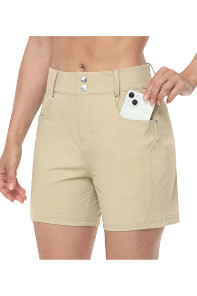 OEM Women's breathable shorts, 3 pockets, cream 28