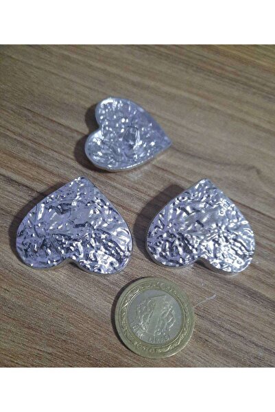 İMREN AKSESUAR ΜΕΤΑΛΛΙΚΟ ΚΟΥΜΠΙ ΣΕ ΣΧΗΜΑ ΚΑΡΔΙΑΣ ΜΕ ΑΣΗΜΕΝΙΟ ΕΠΙΚΑΛΥΨΗ 4 εκ. 1 ΣΥΣΚΕΥΑΣΙΑ 3 ΤΕΜΑΧΙΑ