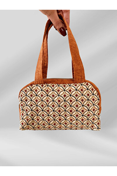Ays Quilt Bej Desenli El Çantası