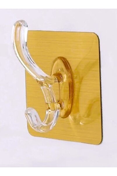 TARIK HOME Kendinden Yapışkanlı, Güçlü, Gold Renk Askılık - Kapı Arkası, Mutfak, Duvar, Banyo Askısı 1 Adet