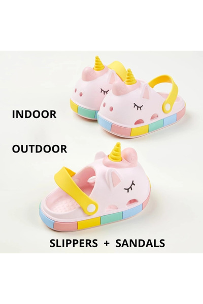 OEM Pink unicorn flip flops for girls, size 31