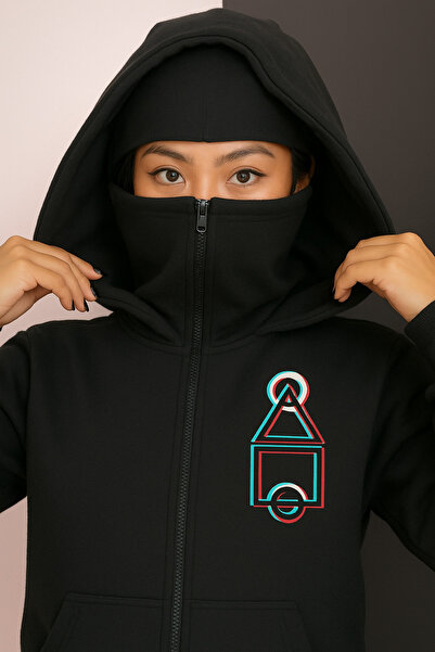 LAYORA Mască supradimensionat cu glugă ( cu imprimeu )