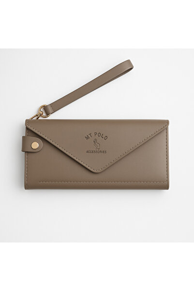 ZERAMİNE Portofel lung pentru femei cu compartiment pentru telefon și curea pentru încheietura mâinii