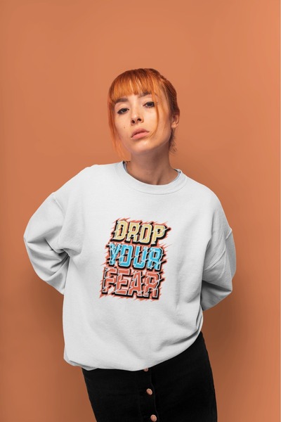 ArtYus ΑΠΑΓΓΕΤΕ ΤΗΝ ΦΟΒΟΥΣΑ ΣΑΣ Πολύχρωμο φούτερ με λαιμόκοψη με τύπωμα ποδηλ...