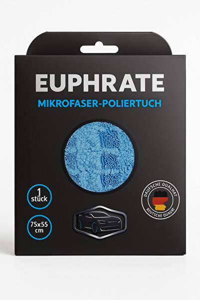 EUPHRATE KFZ E35 Kare Desenli Alman Üretim Mikrofiber Araç Kurulama Bezi Tank...