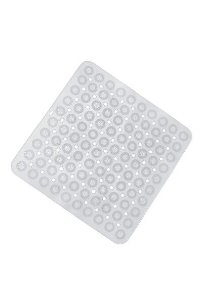 MAİN SHOP 2 Pieces Anti-Slip, Water Draining, Massage Mat with Suction Cups for Bathroom Shower Tub -54X54Cm M-150