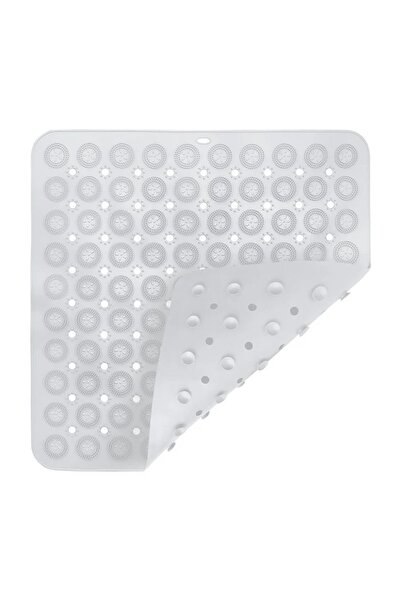 MAİN SHOP 2 pieces square massage silicone bath & shower non-slip & bathtub mat with suction cups 54x54 cm m-150