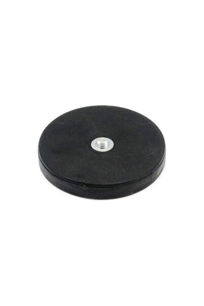 Dünya Magnet Kauçuk Kaplı Neodyum Pot Mıknatıs 43mm x 6mm M6 Delik Araç Mıkna...
