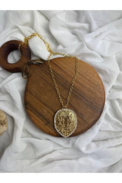 SEDEF TAKI Aslan uzun zincir kolye