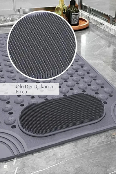 VIVOHOME Masaj Noktalı Paspas Banyo Duş Küvet Için Vantuzlu Su Drenajlı 69,5 ...