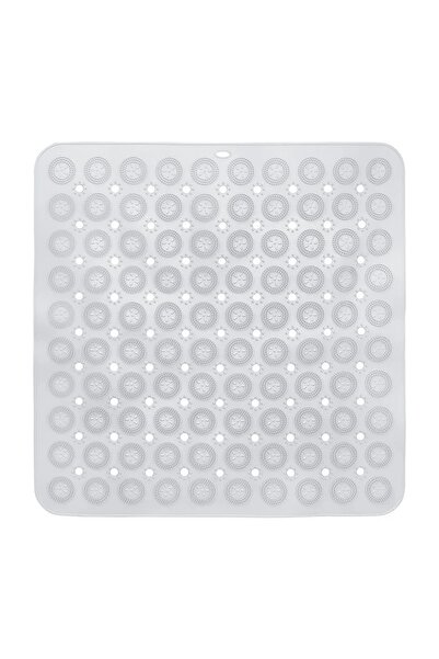 MAİN SHOP 2 Pieces Square Massage Suction Cup Silicone Bath & Shower Anti-Slip & Bathtub Mat 54X54 cm M-150