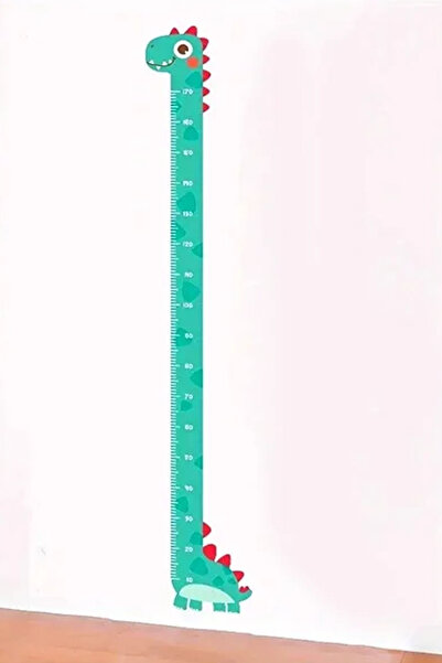 TechnoStation 180 Cm Çocuk Odası Dinazor Tasarımlı Boy Ölçme Duvar Sticker Ço...