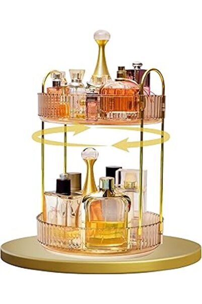 Generic Sortify Perfume Organizer, Luxury Acrylic Perfume Stand, Lazy Susan 360° Rotating Makeup Organizer