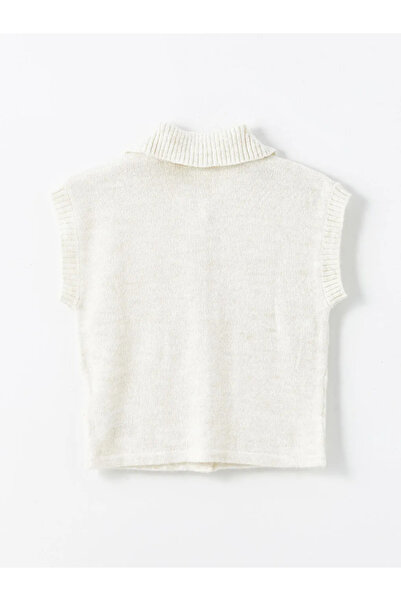 LC Waikiki Lcw Kidsekru Shirt Collar Girls' Knitwear Vest