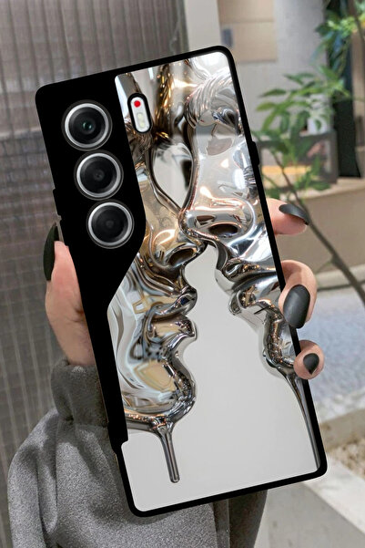 TECNO Camon 40 Uyumlu Beyaz Sanat Tasarımlı Parlak Premium Kılıf