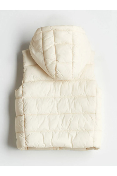 LC Waikiki LCW KidsBej Kapüşonlu Kız Çocuk Şişme Yelek