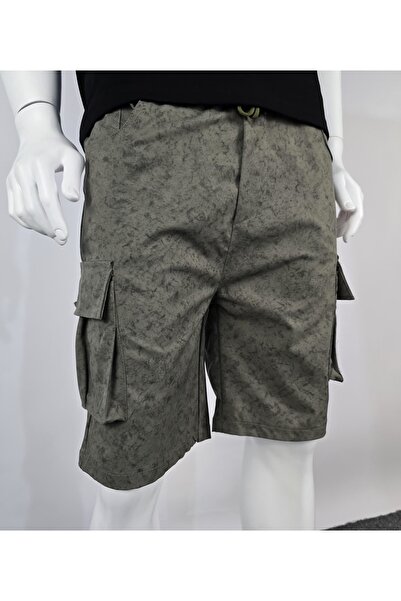 Red Planet Men’s Cargo Shorts with Multiple Pockets and Adjustable Waist