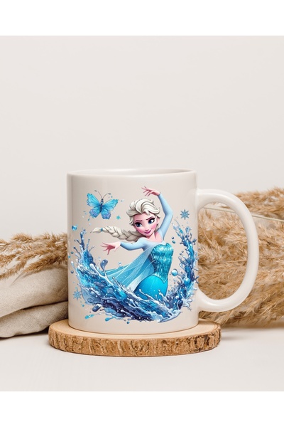TOMRİSH SHOP Elsa Kristoff kupa Baskılı Kupa- porselen Bardak
