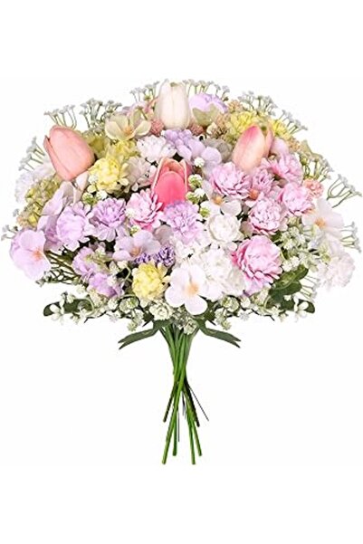 Generic Artificial Hydrangea Bouquet Fake Silk Flower with Faux Tulips Baby's...