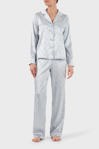Guess Sylvie Tamamı 4G Logolu Regular Fit Uzun Kollu Pijama Takımı O5BX05W4732 PİJAMA TAKIMI O