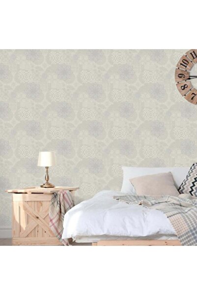 WİNFLEX Dante Seri Geometrik Damask Desenli Duvar Kağıtı 1409-2: Gri