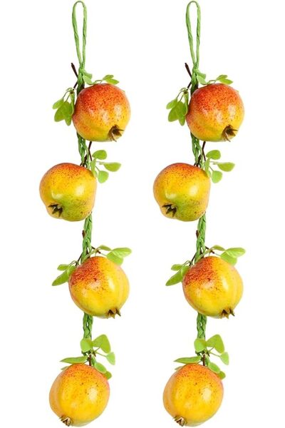 Generic خيوط تعليق الفاكهة الاصطناعية من KASTWAVE، قطعتان من باقة الرمان المز...