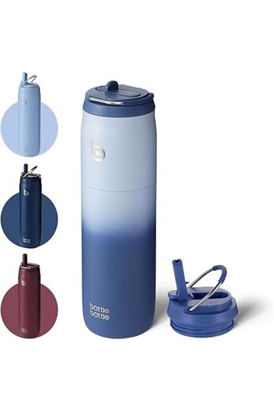 Generic BOTTLE BOTTLE Stainless Steel Water Bottle with Straw and Lid, 32oz Vacuum Insulated Water Bottle Fl