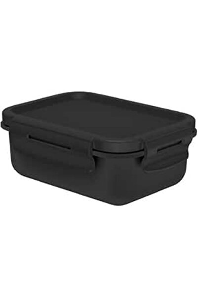 Generic OU Bicolor Mini Hermetic Lunch Box, 380 ml Capacity, Black