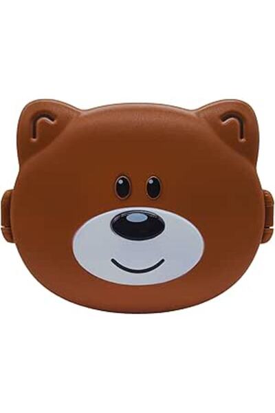 Generic Twisoo Bear Design Bento Lunch Box for Kids, 500ml, Leakproof & Spillproof, BPA-Free Food Grade PP w