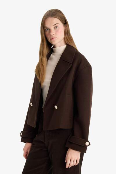 DeFacto Regular Fit Düğmeli Kaşe Kaban F1217AX25WN