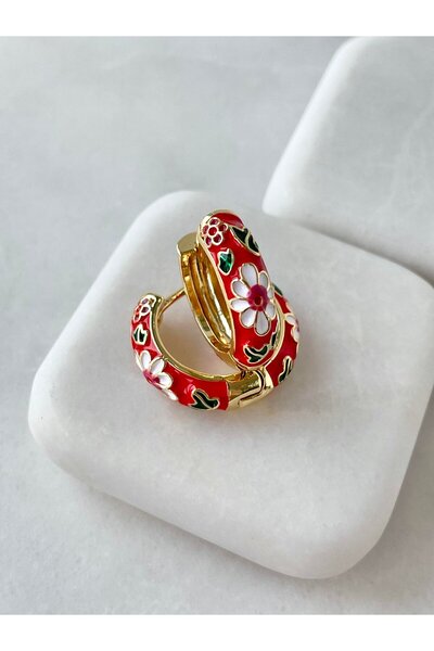 Twinssis Accessories Mineli Daisy Model Hoop Earrings