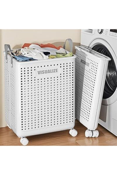 Generic Foldable laundry basket With handles Collapsible laundry baskets with wheels,easy to move and save s
