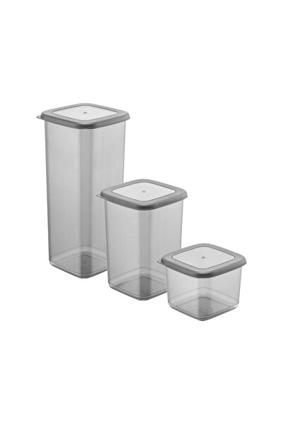 Omnipazar Sy-2734 Fresca Square Food Storage Container Hard Lid Set of 3